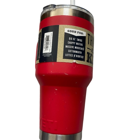 YETI Rambler 35 oz Mug with Straw Lid in Rescue Red.  - Picture 3 of 3